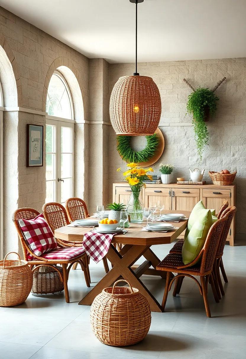 Picnic-Themed decor: Incorporate picnic elements like plaid ⁢patterns‌ and⁢ wicker to evoke a charming outdoor dining⁤ experience