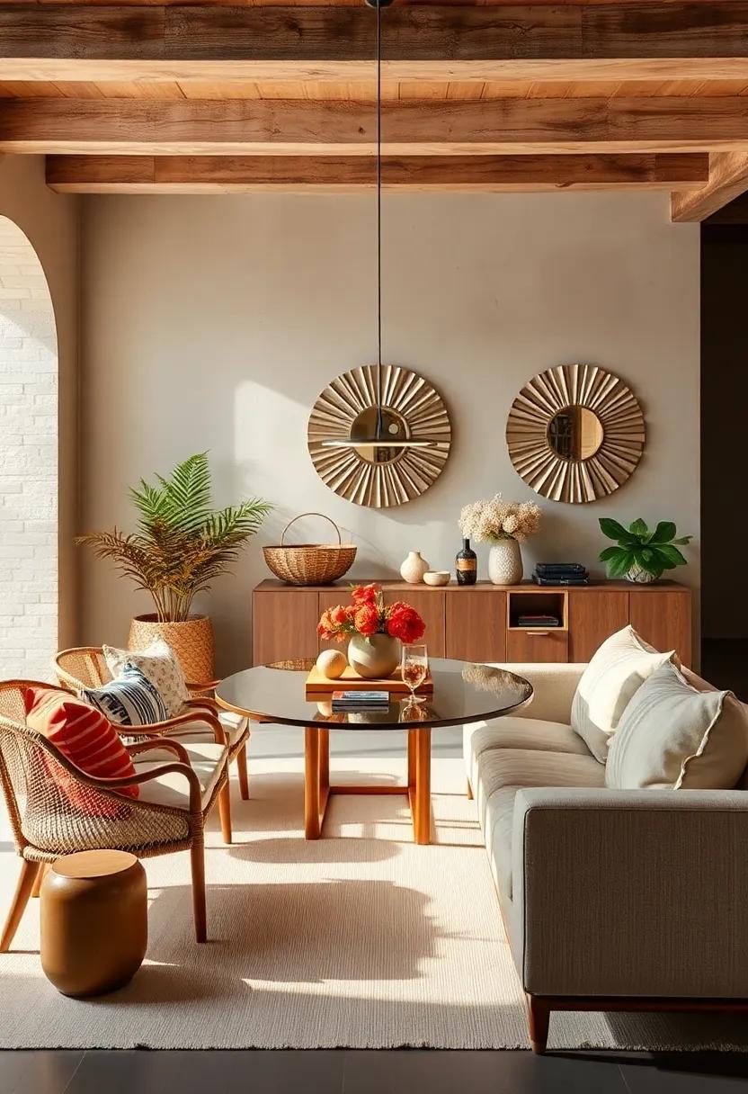 Sunburst ​Mirrors: Hang round mirrors ⁢that⁢ mimic the ⁢sun’s rays, enhancing light and adding a sense ‍of warmth
