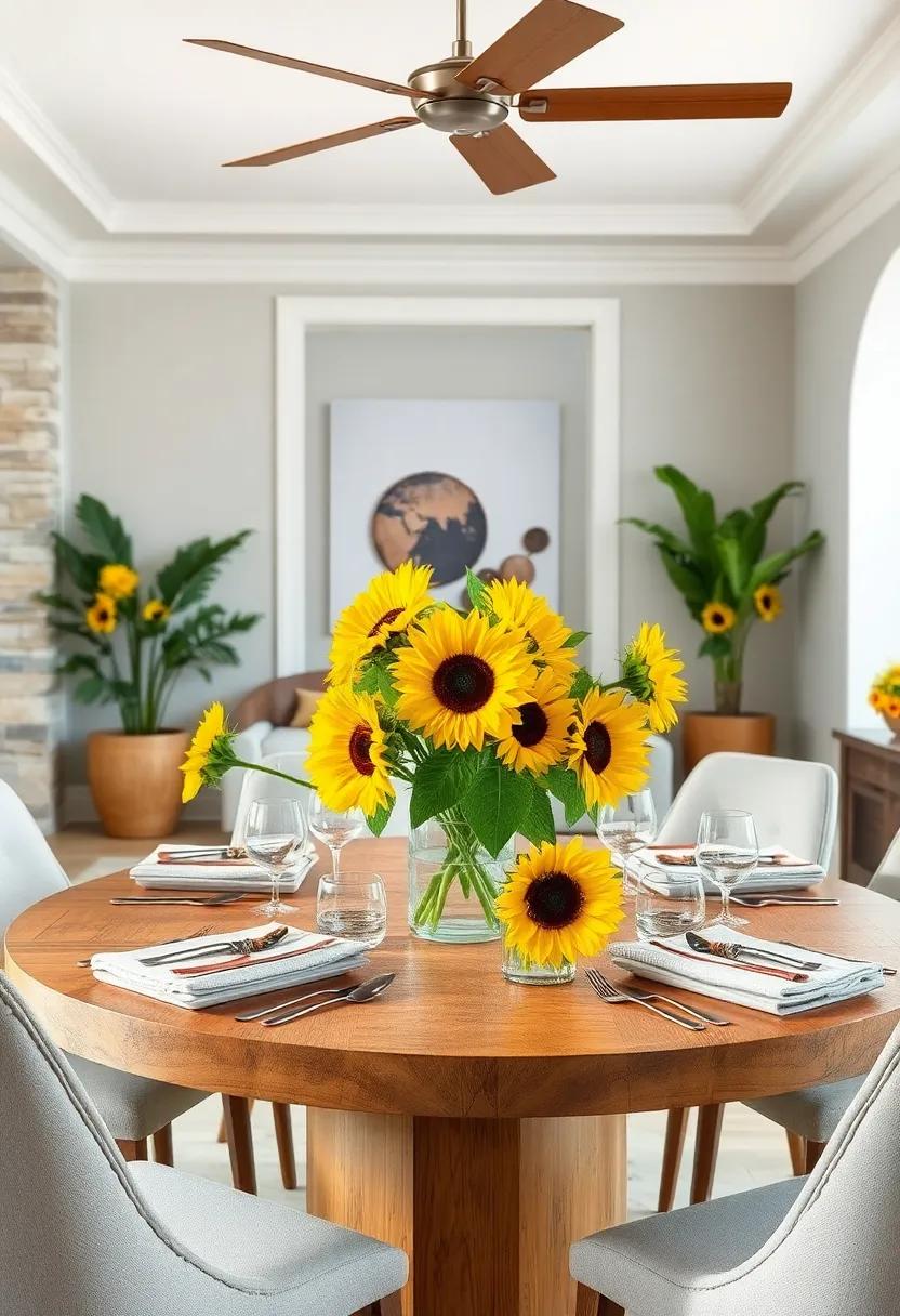 Sunflower Arrangements: Use sunflowers as your ⁢focal flower for centerpieces,adding ‌a touch of ‌brightness ‍and cheer