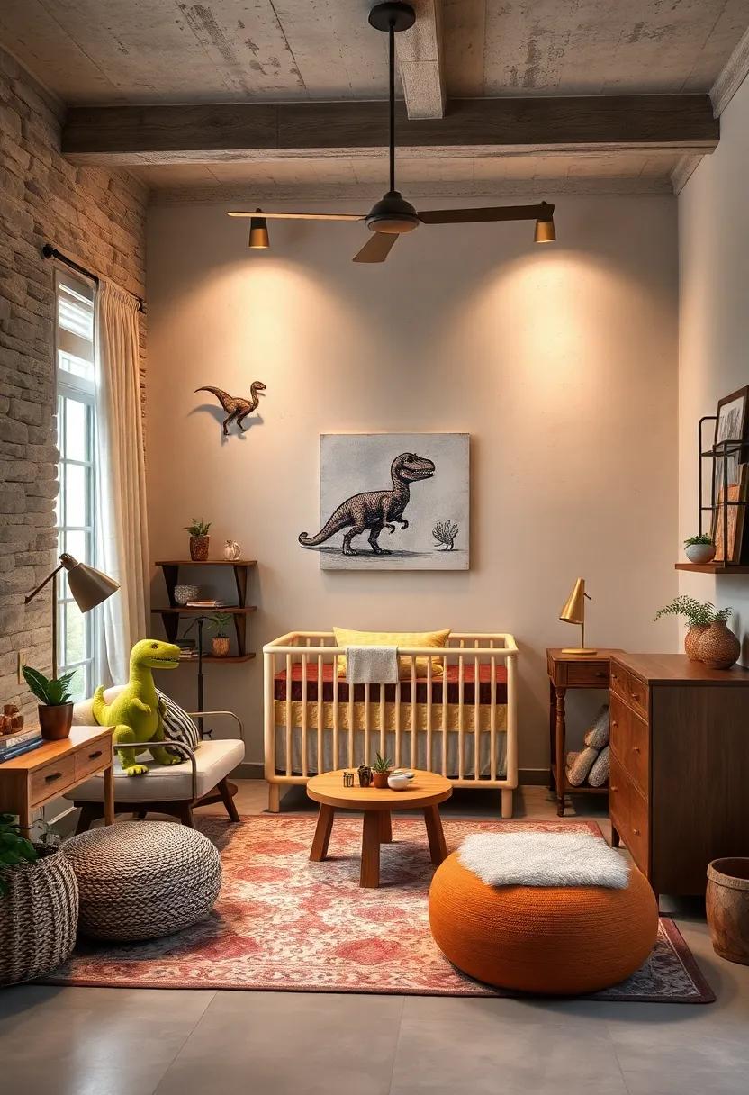 Dancing Dinosaurs: Delight young paleontologists with playful dinosaur⁣ motifs,⁤ earthy colors, and textured wall art‍ that bring prehistoric adventures to life