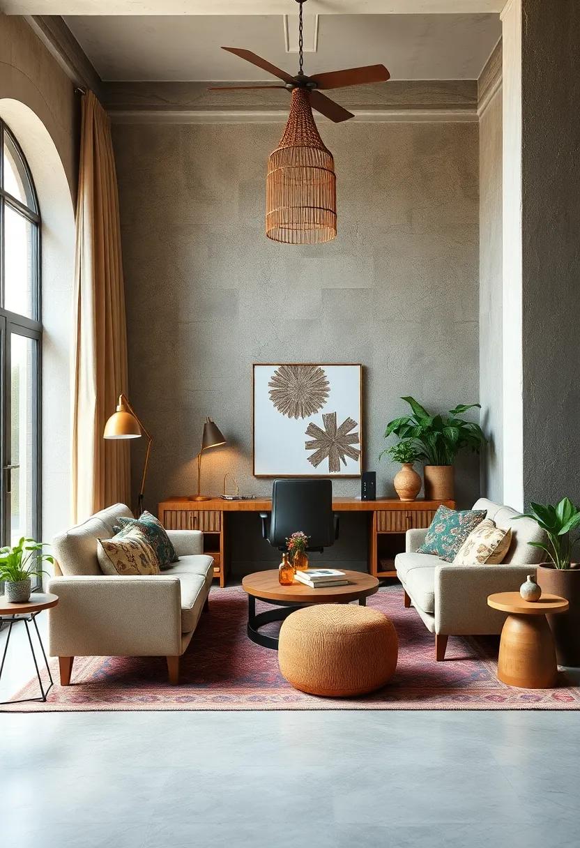 Bohemian ⁣Fabrics: Use throw pillows and curtains in rich ​patterns to soften​ hard lines and⁤ add comfort