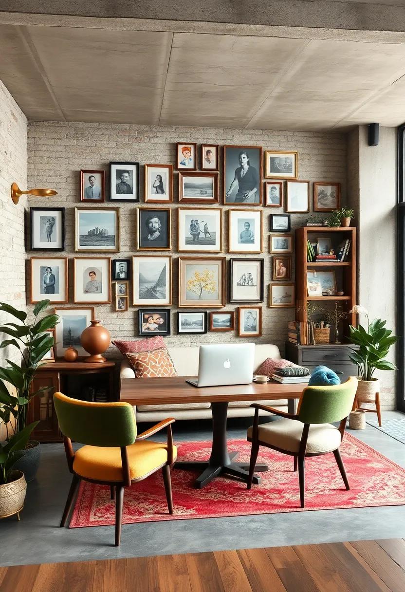 Gallery Wall: ⁢Curate framed family photos,art,and vintage finds that tell your unique story