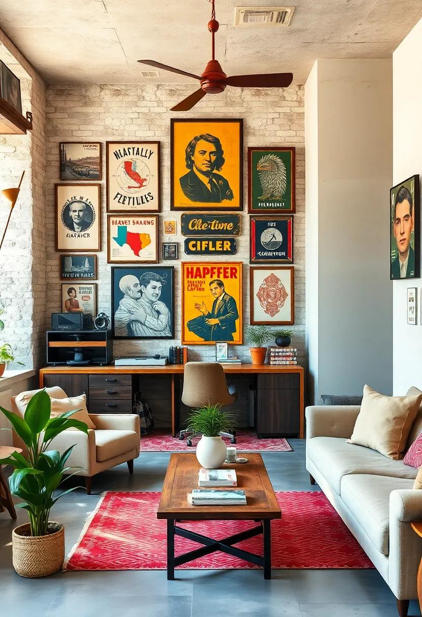 Quirky Wall ⁤Art:​ Mix and match various styles‌ that reflect your personality—think ⁤vintage posters and quirky signs