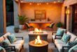 25 Stylish Patio Lounges Featuring Fire Pits as Cozy Focal Points