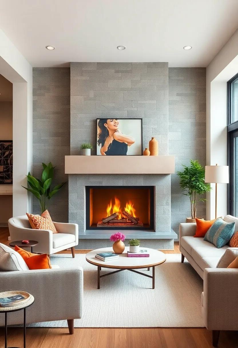 25 Inspiring Ideas for Small Living Room Fireplaces with Stylish Floating Mantels