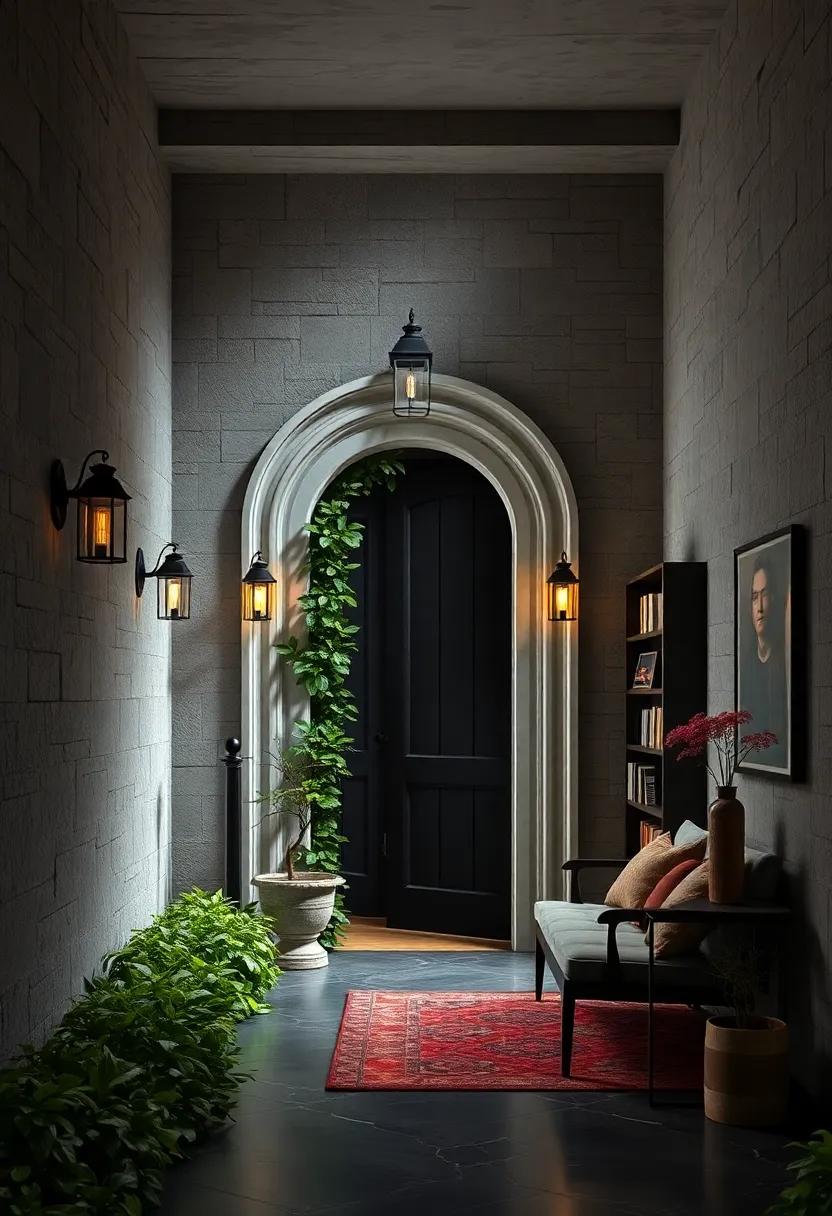 A secretive doorway tucked away in a lush green hedge, prompting intrigue about the scholarly pursuits that may lie within