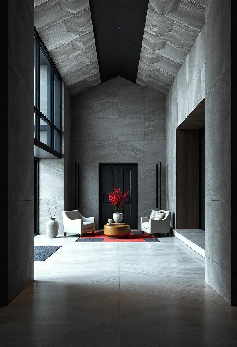 A strikingly modern entry with geometric shapes and bold patterns that challenge traditional notions of dark academia while retaining elegance