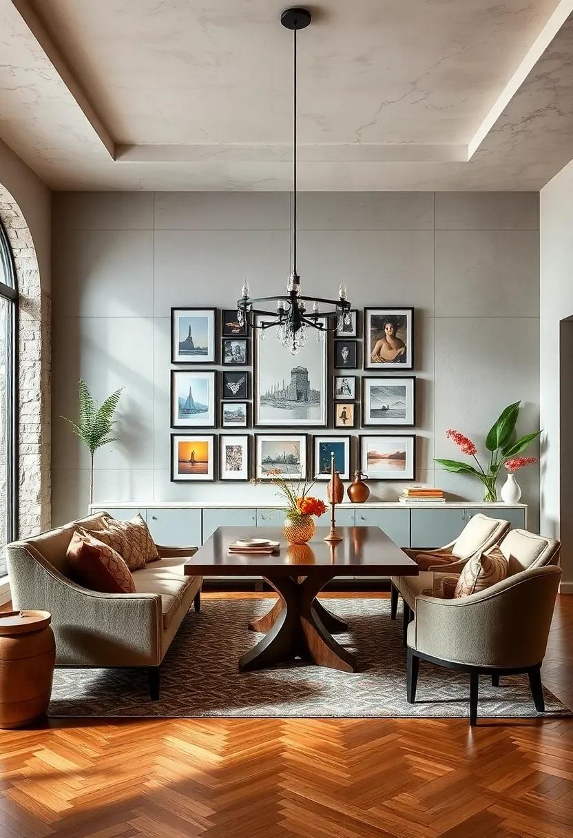 Create a Gallery Wall:⁣ Showcase family photos,‍ art, or mirrors in a curated layout to evoke emotions and spark conversations among guests