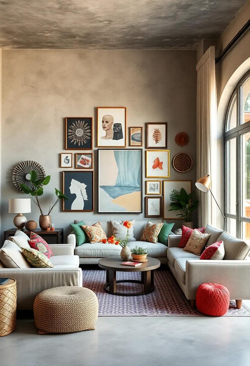 Layered Artwork: Mix original art with prints or photographs in unique frames to create a dynamic and personal gallery wall