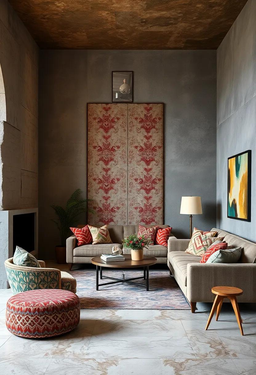 Bold accent Walls: Use fabric as a wall ⁢covering‌ in a small area ⁤or alcove‍ for‌ a​ soft and textured⁣ look