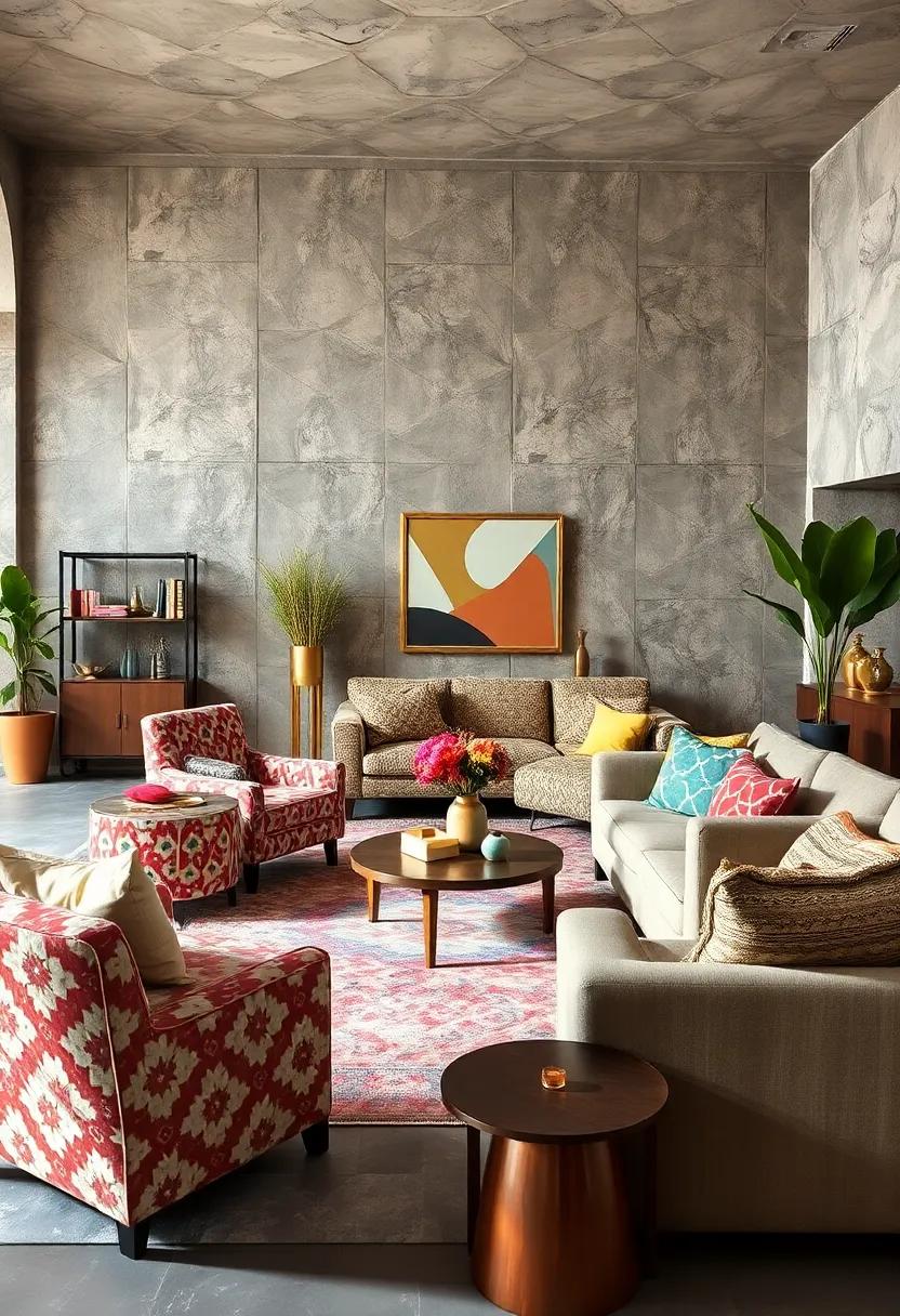 Eclectic Furniture Grouping:⁤ Mix ⁤patterned chairs and sofas in the same space‌ for a lively and ​inviting living room