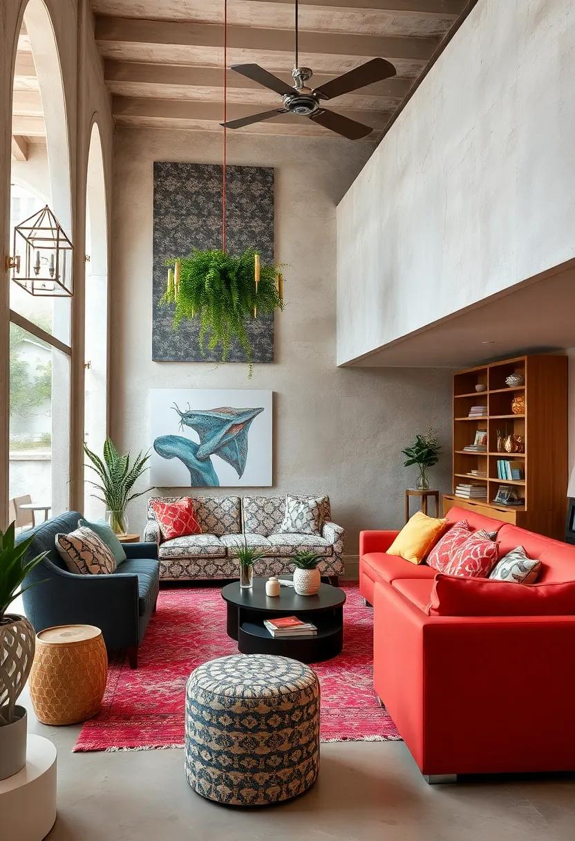 Monochrome Patterns: Stick to a single color palette while mixing different patterns ​for a harmonious yet eclectic vibe