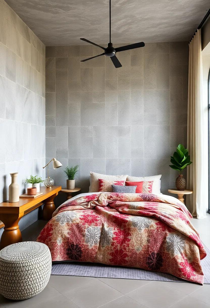 Statement Bedspread: use a bold, ‍patterned quilt or‌ duvet ‌cover to transform the look of your bedroom
