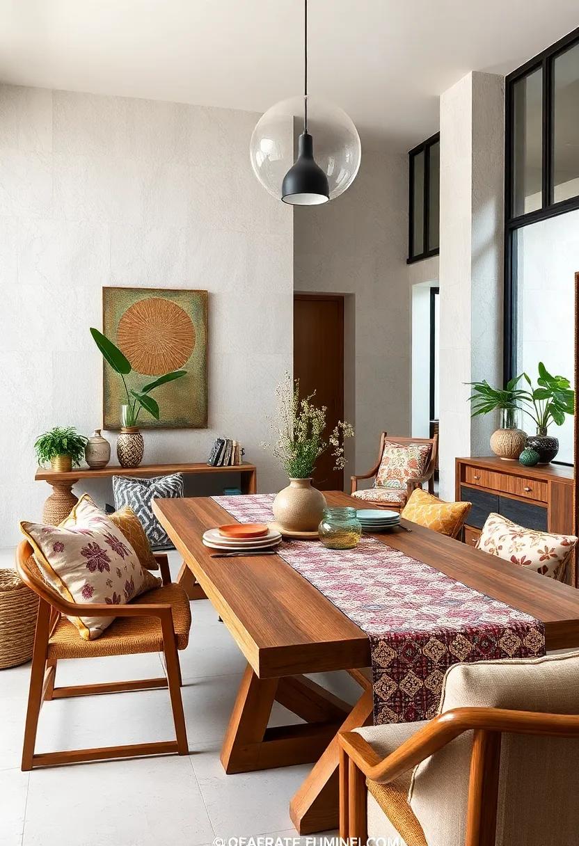 Stylish Table Runners: add a fabric table runner in ‍a contrasting‍ pattern ‌to your​ dining table‌ for an instant⁤ style upgrade