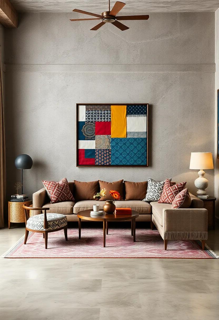 wall Art ⁣with Fabrics:⁢ Frame sections of fabric‍ in contrasting⁣ designs to ​create unique wall art that‍ reflects ⁣your ⁣style