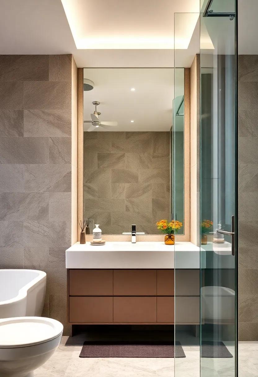 Functional Shower Curtain or Door: Choose a stylish yet practical shower curtain or door that suits the bathroom's design ⁤while providing privacy