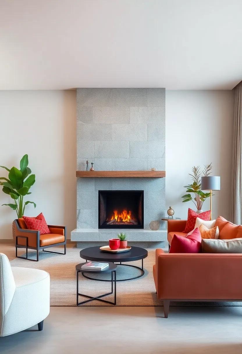 Multi-functional Mantel: Design a floating mantel that​ doubles as a small shelf, perfect for holding⁤ a ‌few⁢ decorative items or a potted plant