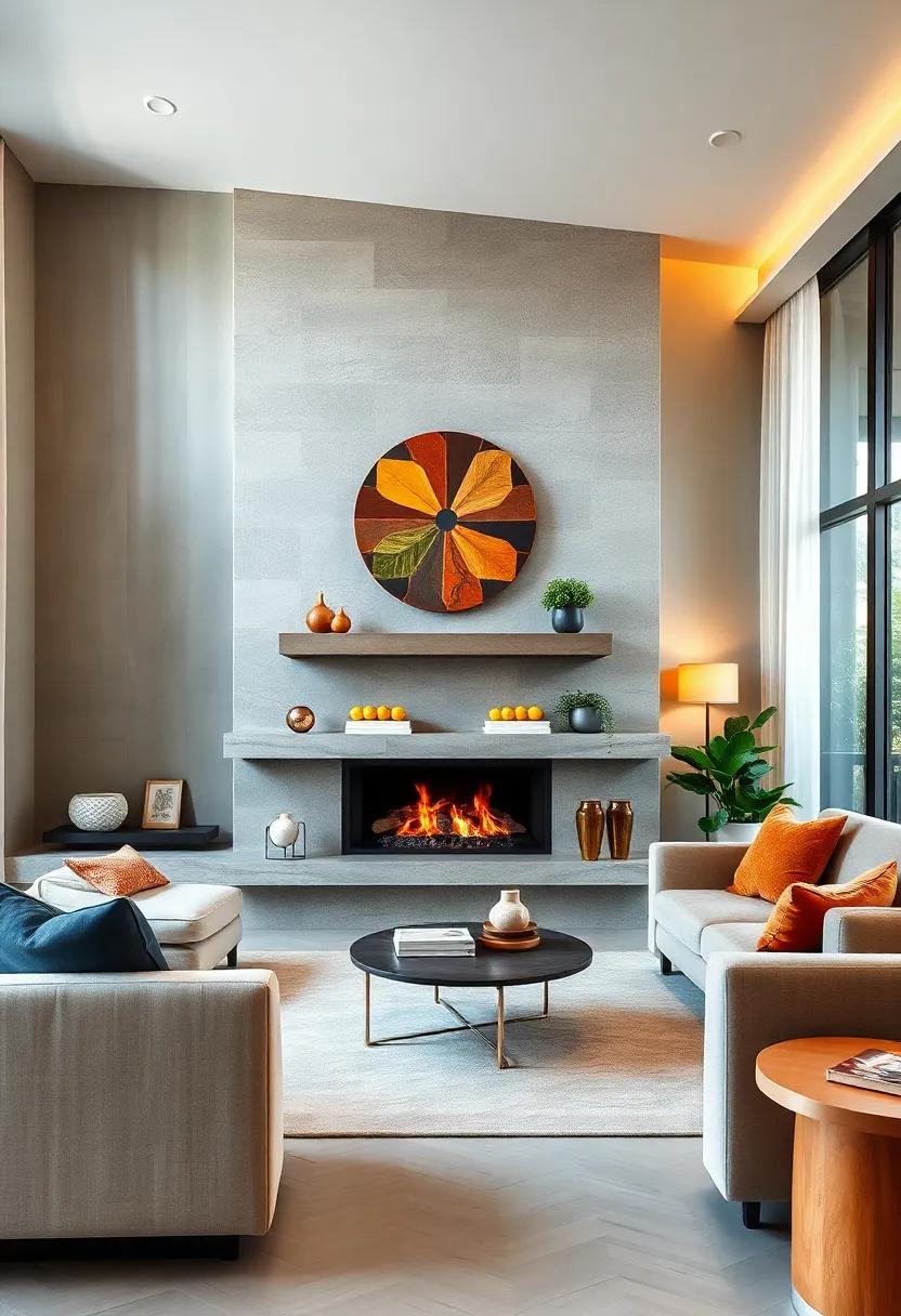 Statement Piece: go for a large, chunky floating mantel that serves as both a ​striking‍ visual ⁣element and a functional surface