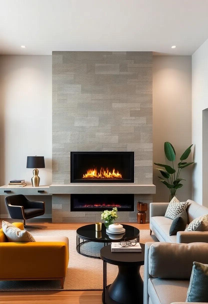 Metal Accents: Use a floating mantel with metallic finishes to introduce a sleek, modern edge to your ​small living room