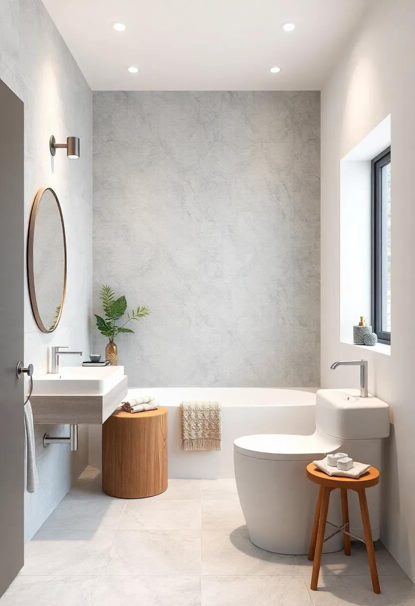 Chic Lighting:​ Install sleek gray light fixtures paired with white accents to provide both illumination and ⁢a modern ⁣touch to your bathroom ‍decor
