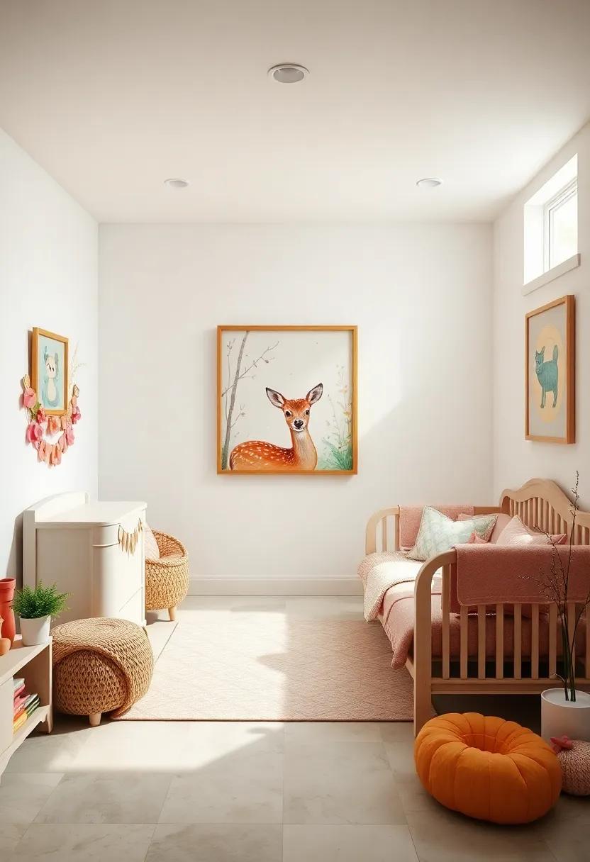 Dreamy ‌Fawns: Feature fawn ⁣art ‌that evokes‍ a sense ‌of⁣ wonder,promoting feelings of love and protection in‍ your ‌little one’s space