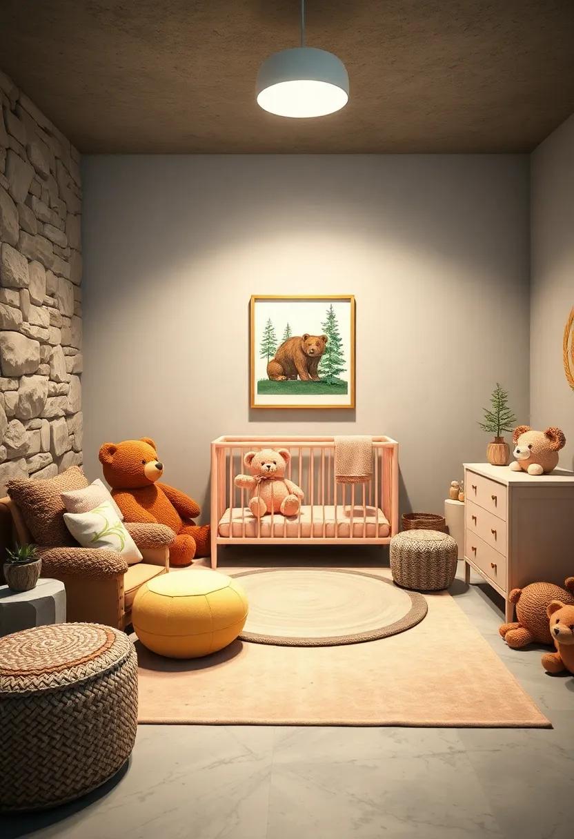Gentle Bears: Utilize ‌bear‌ plushies and artwork‍ to create a nurturing environment, providing a sense ⁢of security and cuddly companionship